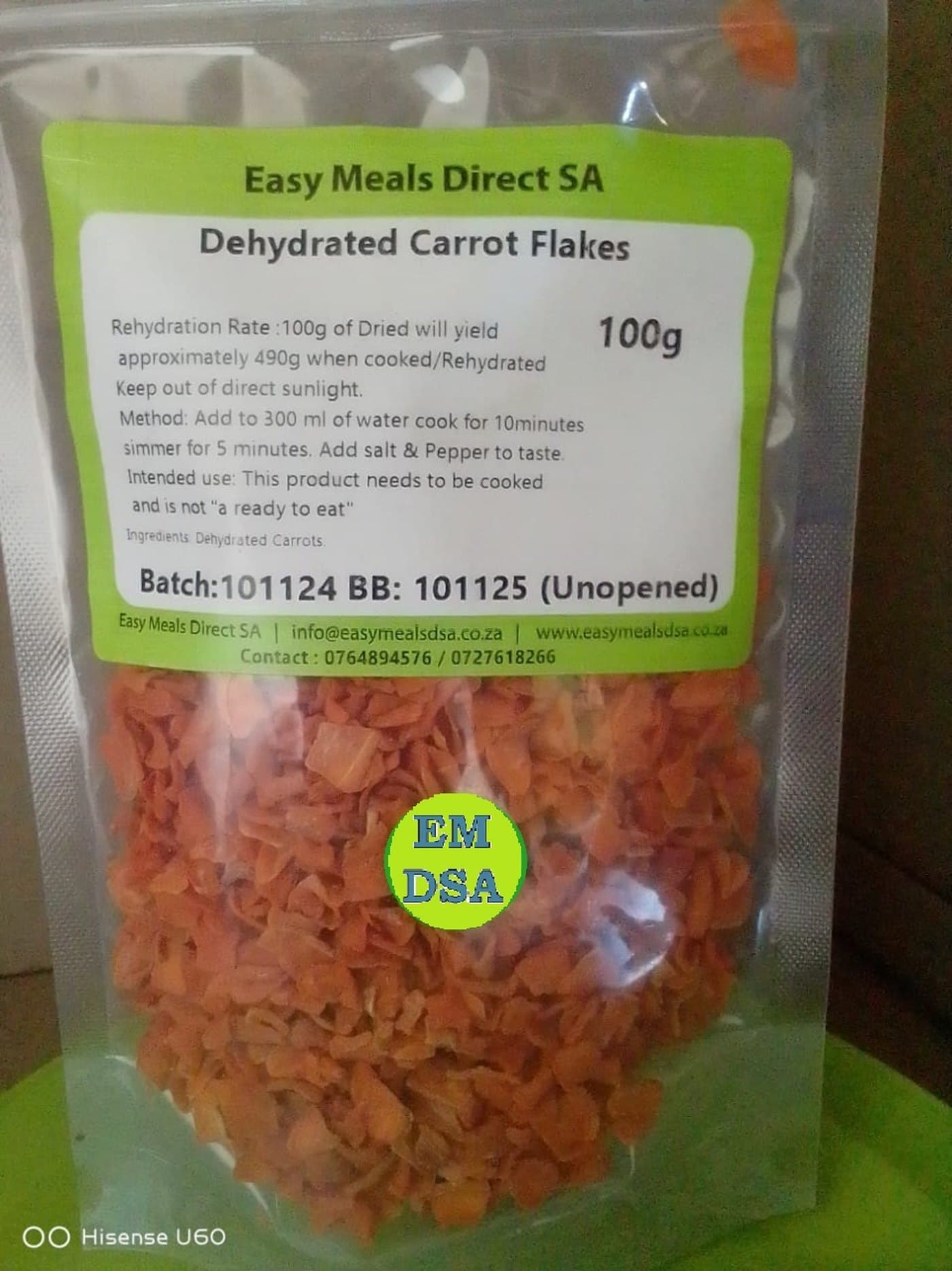 Dehydrated Carrot